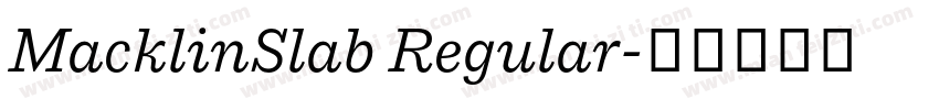 MacklinSlab Regular字体转换